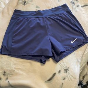 Nike Dri -Fit athletic workout shorts. Blue Medium